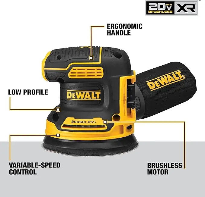 DEWALT 20V MAX Orbital Sander, Tool Only (DCW210B) image 2