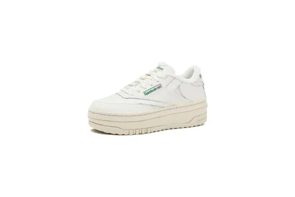 Reebok Club C Extra Platform Sneakers for Women - White Casual Tennis Women's Fashion Sneakers - Womens Shoes Size 5 to 11 image