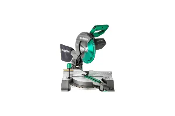 Metabo HPT 10-Inch Single Bevel Compound Miter Saw, 15-Amp Power Saw with Xact Cut Shadow Line, Precision Miter Angles, Single Bevel 0-45°, 40T TCT Miter Saw Blade, Lightweight Design, C10FCG2 image