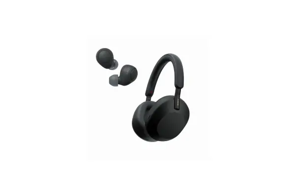 Sony WH-1000XM5 Premium Noise Canceling Headphones (Black) with Free WF-C700N Truly Wireless Noise Canceling Earbuds (Black) image