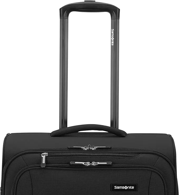 Samsonite Saire LTE Softside Expandable Luggage with Spinner Wheels, Black, 3-Piece Set (Carry On/Medium/Large) image 3