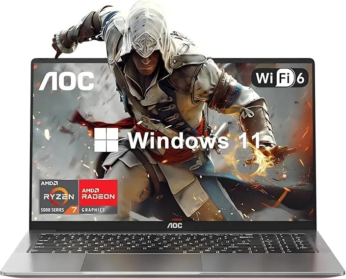 2025 16.1 Laptop Computer AMD Ryzen 7 5700U (8C/16T, Up to 4.3GHz) Radeon RX Vega 8 Graphics Laptop 16GB RAM 512GB NVMe SSD, Windows 11, FHD Display, WiFi 6, 53Wh Battery, HDMI, Webcam, Backlit KB image 1