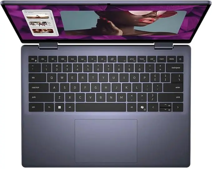 Dell Inspiron 14 2-in-1 Laptop - AMD Ryzen 5 8640HS(> Intel i7-1255U), 14" IPS LED FHD Display, 32GB DDR5, 1TB SSD, Backlit KB, Fingerprint, Win 11 Pro, Office License, w/DVD Drive image 4