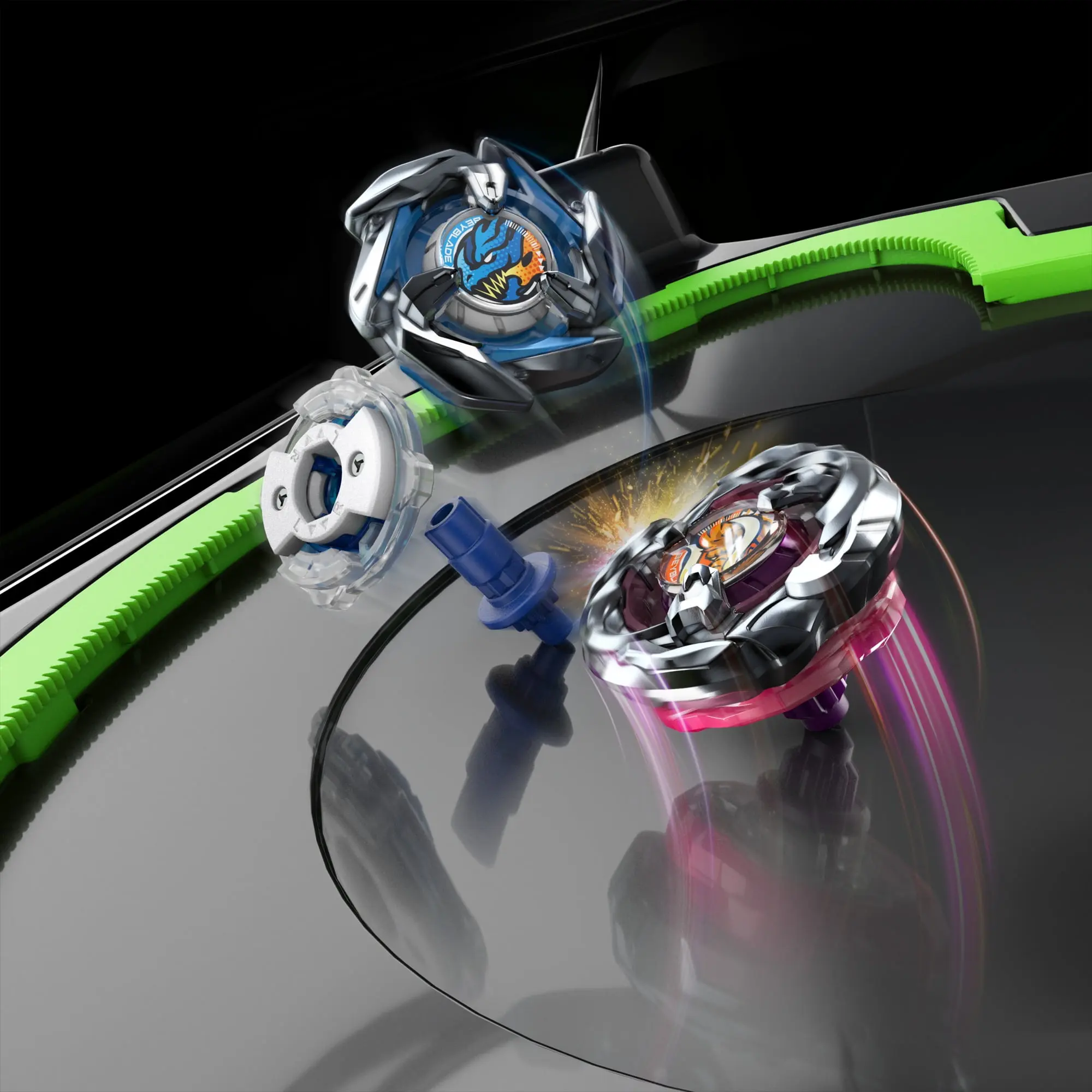 Beyblade X Xtreme Battle Set with Beystadium, 2 Right-Spinning Battling Tops, and 2 Launchers image