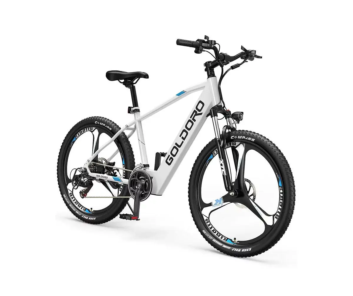 Goldoro Electric Bike 26" X7 Aluminum Alloy Mountain Bike, 350W/36V, MAX 17.4 MPH, 21 speed with Alloy Wheels image