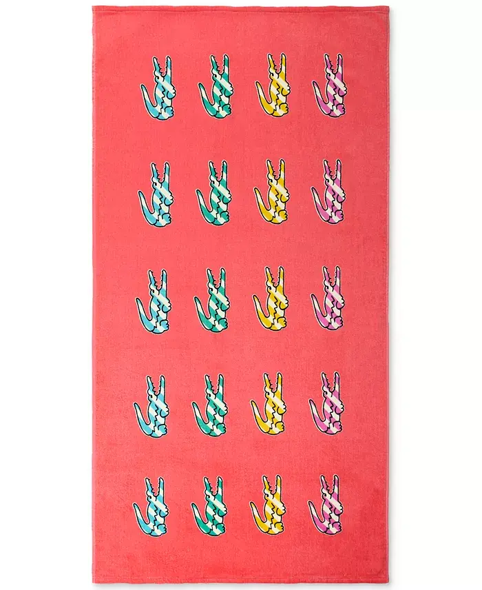 Lacoste Home Multi Croc Cotton Beach Towel, 36" x 72" image 2