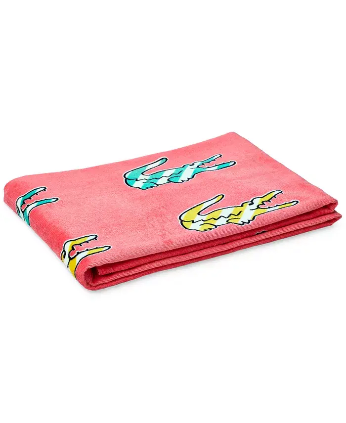 Lacoste Home Multi Croc Cotton Beach Towel, 36" x 72" image 3