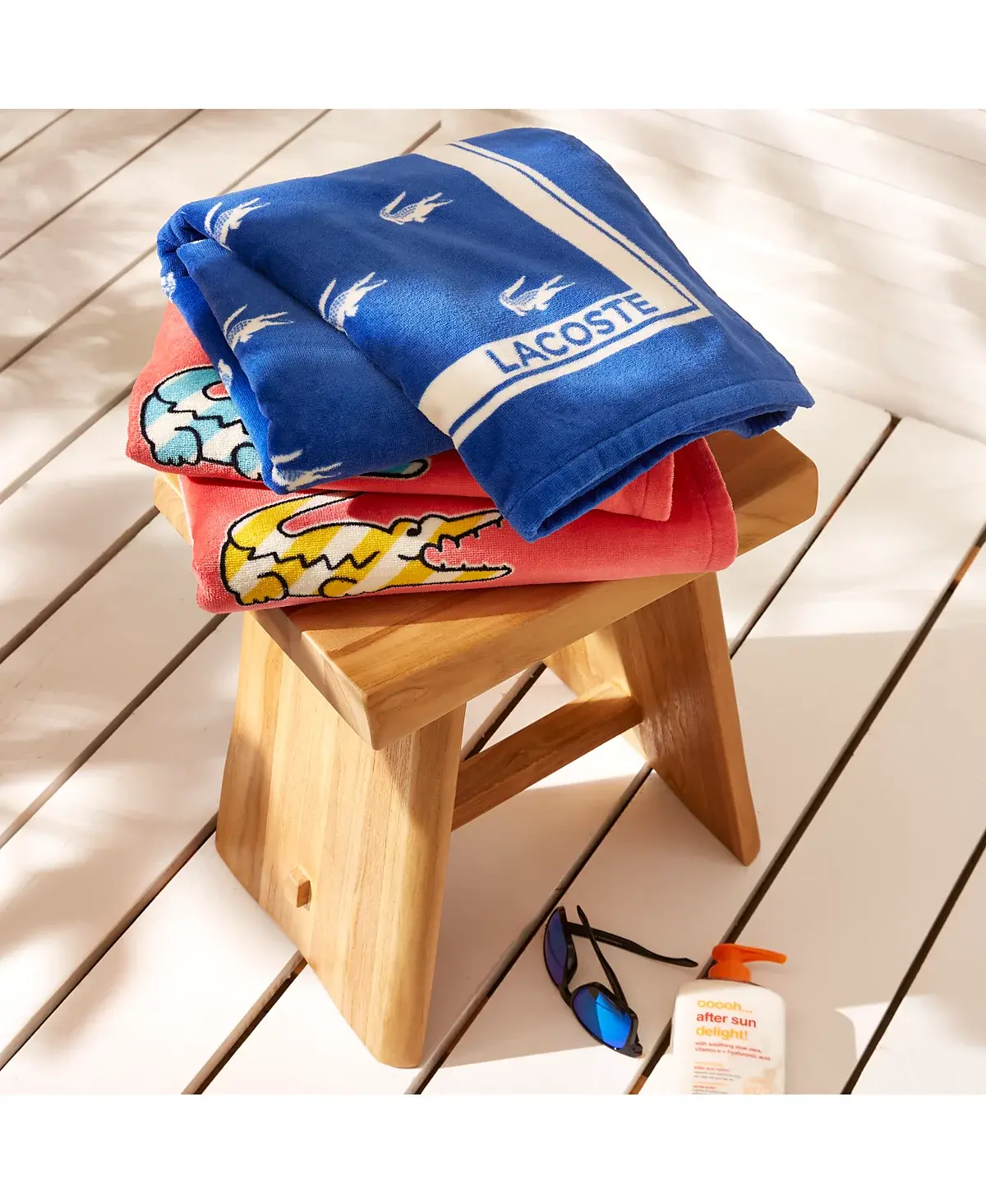 Lacoste Home Multi Croc Cotton Beach Towel, 36" x 72" image 4