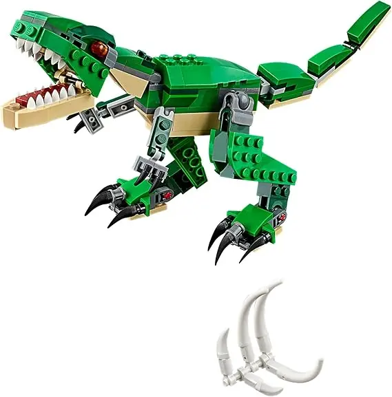 LEGO Creator 3 in 1 Mighty Dinosaur Toy, Transforms from T. rex to Triceratops to Pterodactyl Dinosaur Figures, Great Gift for 7-12 Year Old Boys & Girls, 31058 image 4
