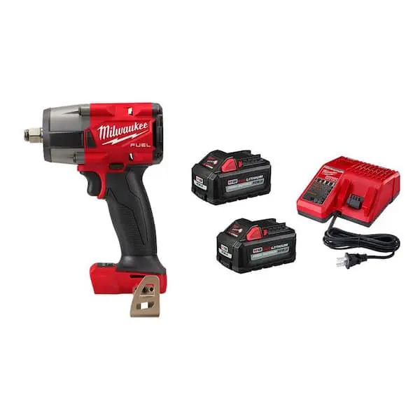 M18 FUEL Gen-2 18V Lithium-Ion Brushless Cordless Mid Torque 1/2 in. Impact Wrench with (2) 6.0Ah Batteries and Charger image 1
