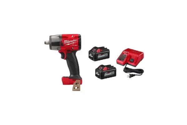 M18 FUEL Gen-2 18V Lithium-Ion Brushless Cordless Mid Torque 1/2 in. Impact Wrench with (2) 6.0Ah Batteries and Charger image