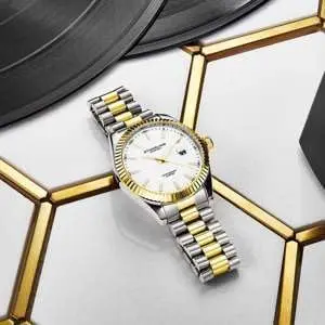 Stuhrling Original Men's Symphony Regent Coronet Stainless Steel Bracelet Watch image 2