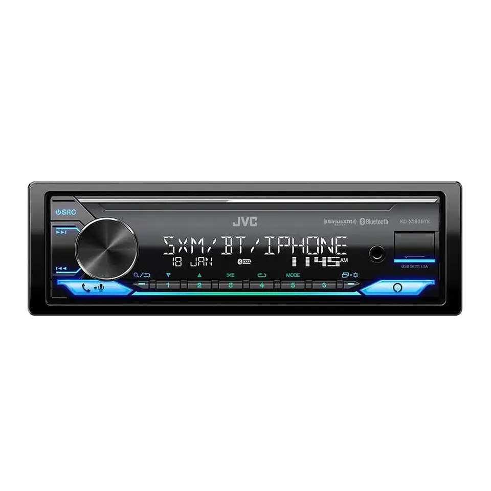 JVC KD-X380BTS Single DIN Bluetooth USB/AUX AM/FM Stereo Car Audio Receiver image 2