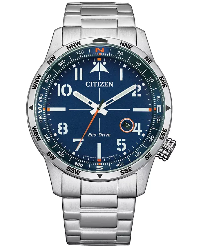 Citizen Eco-Drive Men's Weekender Stainless Steel Bracelet Watch 43mm image 1