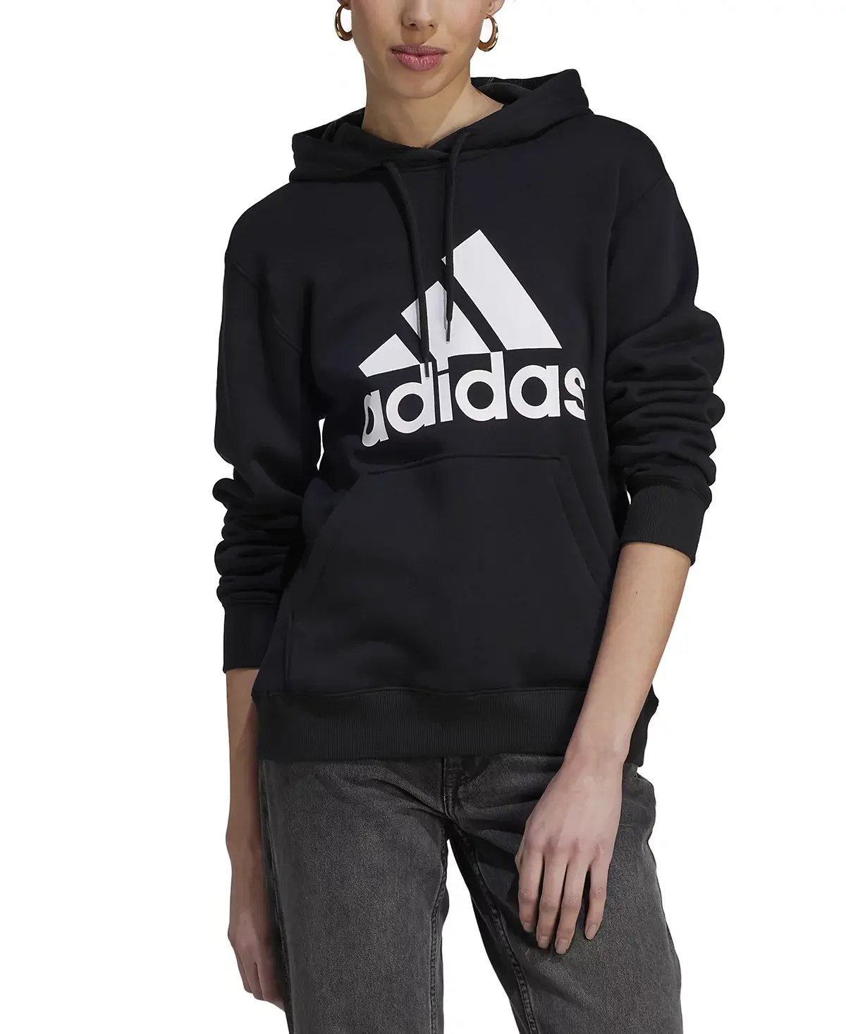 Adidas Women's Big Logo Fleece Hooded Sweatshirt image 1