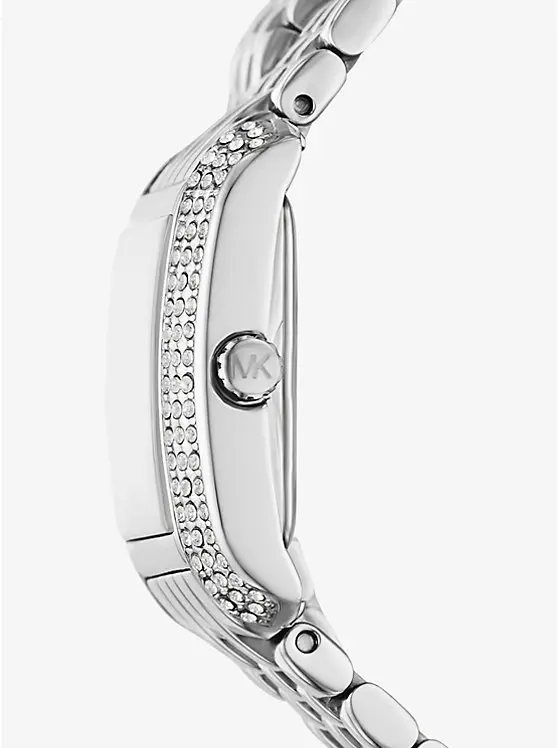 Petite Emery Pavé Silver-Tone Double Wrap Watch image 2
