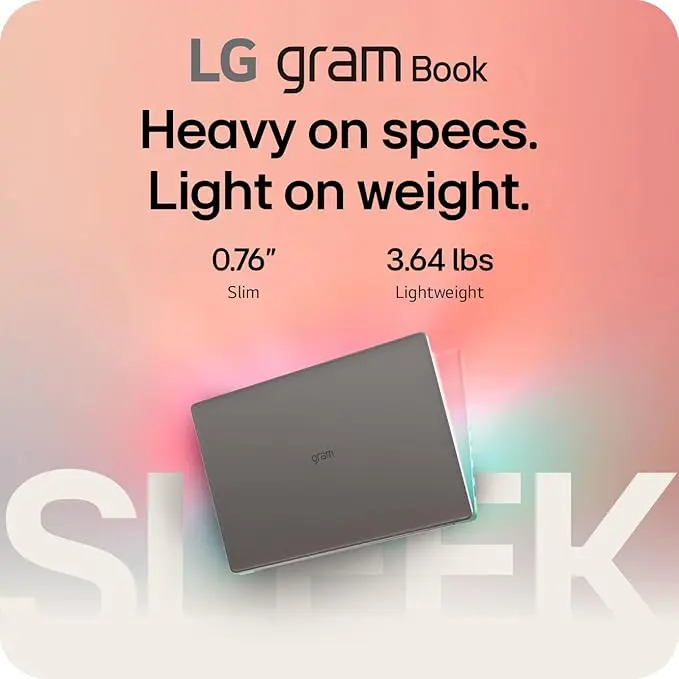 LG gram Book 15-inch Lightweight Laptop Computer, Intel Core i5-1334U Processor, Windows 11 Home, 8GB, RAM, 512GB SSD - Titan Silver image 3