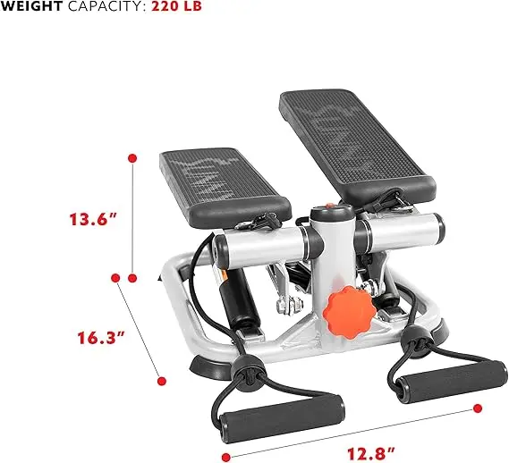 Sunny Health & Fitness Mini Steppers for Exercise at Home, Stair Step Workout Machine, Full Body Cardio Equipment, with Optional Free SunnyFit App Connection and Resistance Band image 4