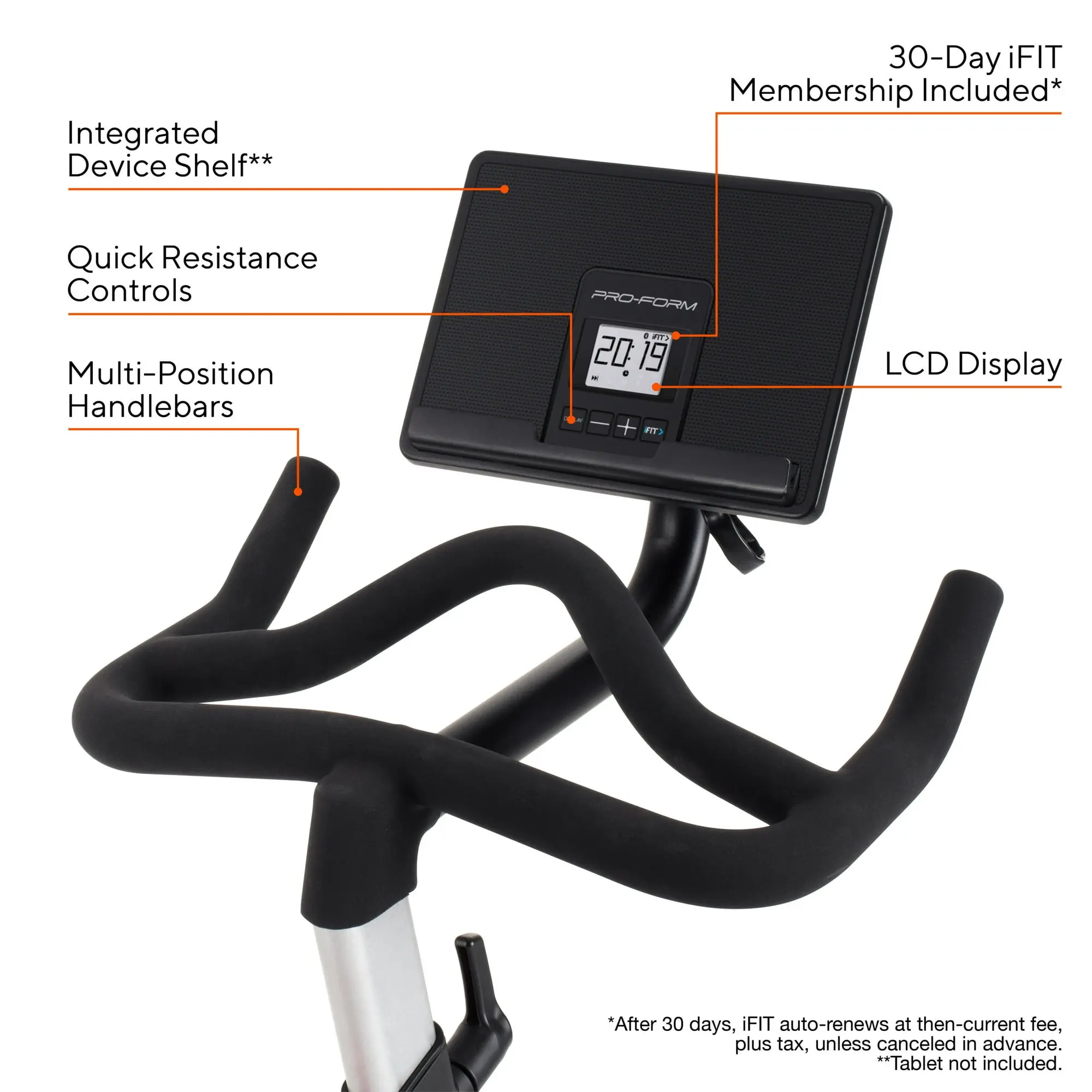 ProForm Carbon CX Exercise Bike with 3 Lb Dumbbell Set and 30-Day iFIT Membership image 6