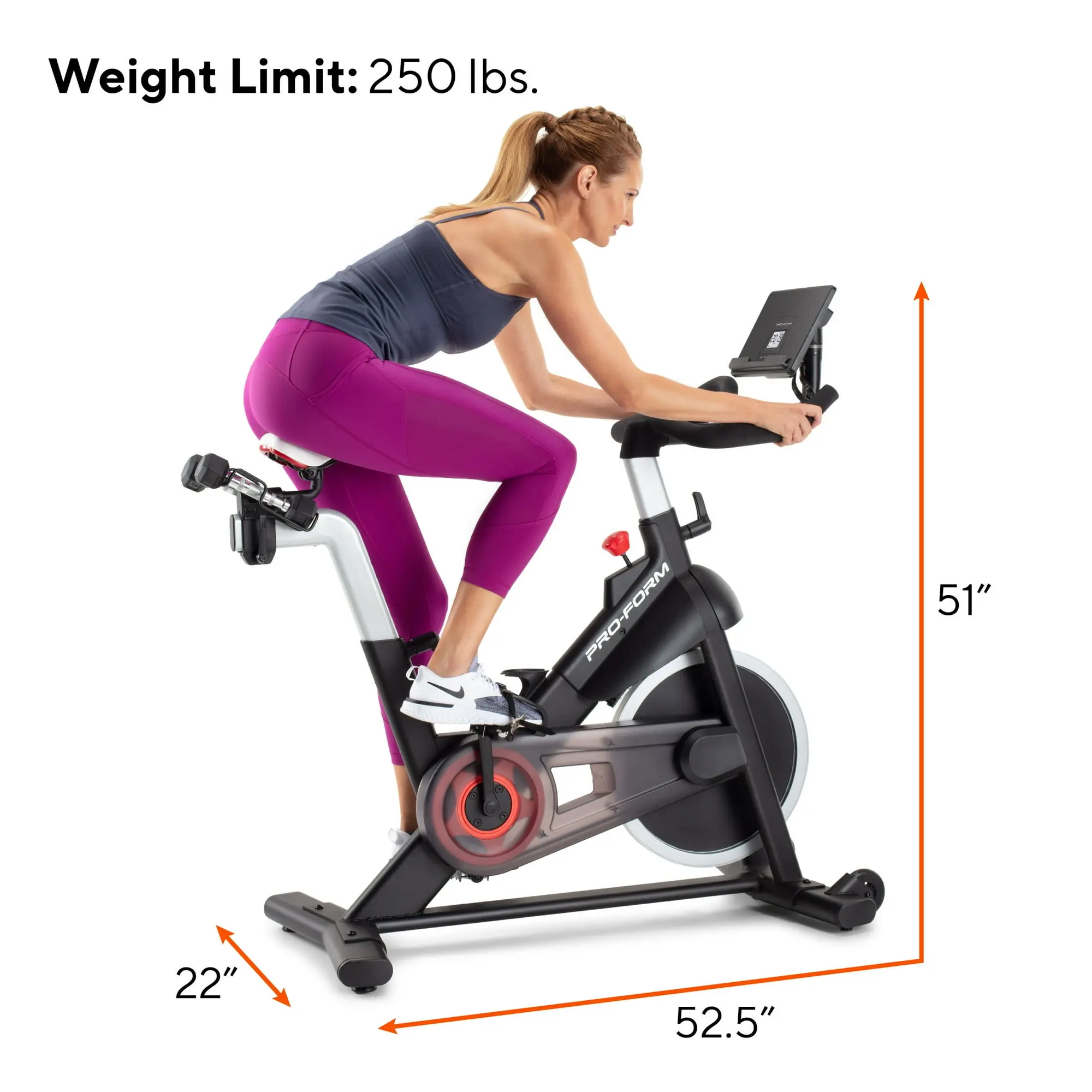 ProForm Carbon CX Exercise Bike with 3 Lb Dumbbell Set and 30-Day iFIT Membership image 7