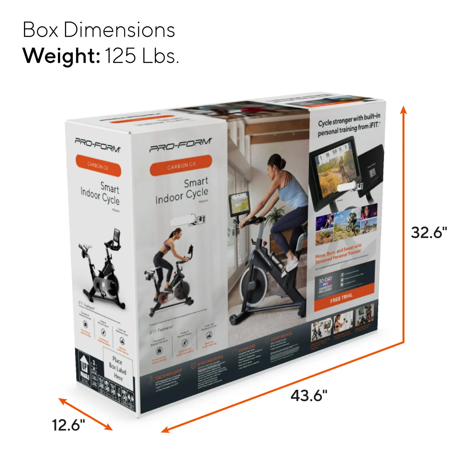 ProForm Carbon CX Exercise Bike with 3 Lb Dumbbell Set and 30-Day iFIT Membership image 8
