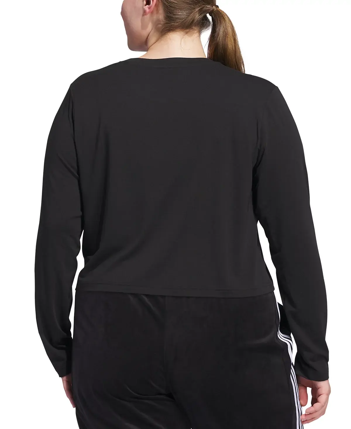 Adidas Plus Size Studded Logo Long-Sleeve T-Shirt image 5