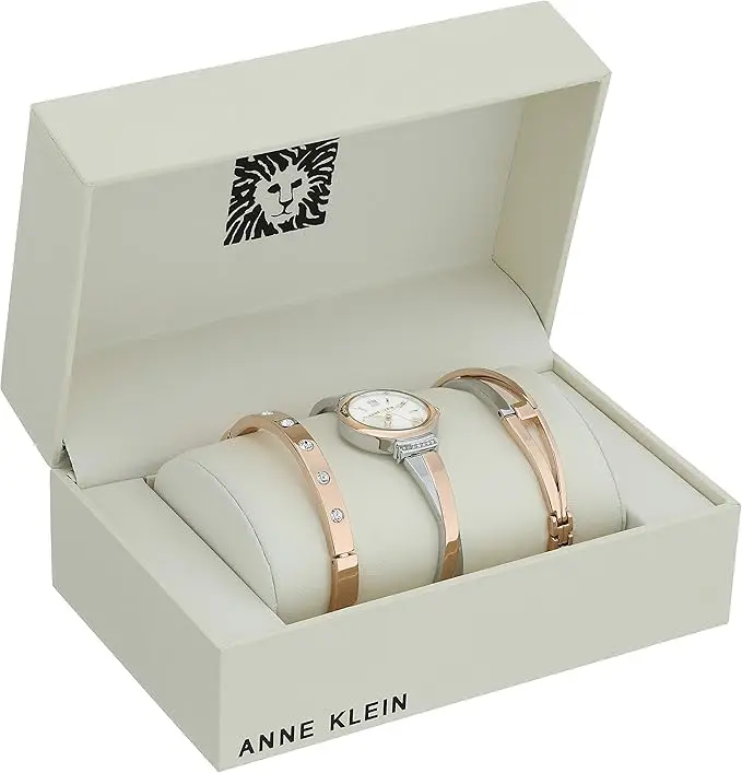 Anne Klein Women's Premium Crystal Accented Bangle Watch Set, AK/2245 image 2