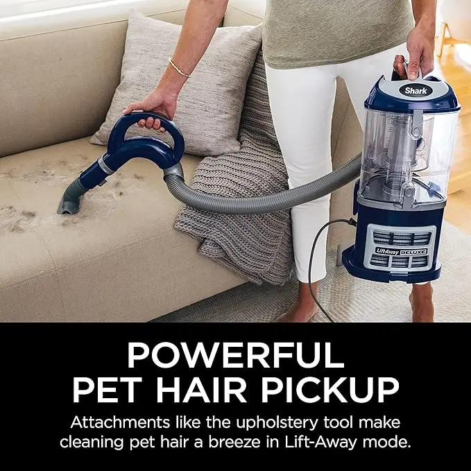 Shark Upright Vacuum, Navigator Lift-Away Deluxe with Large Dust Cup Capacity, HEPA Filter, Swivel Steering, Upholstery Tool & Crevice Tool, Blue, NV360 image 5