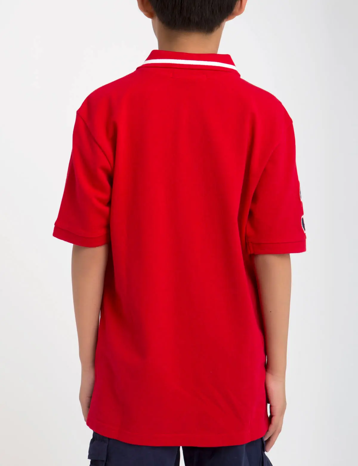 BOYS PIQUE SOLID POLO SHIRT image 3