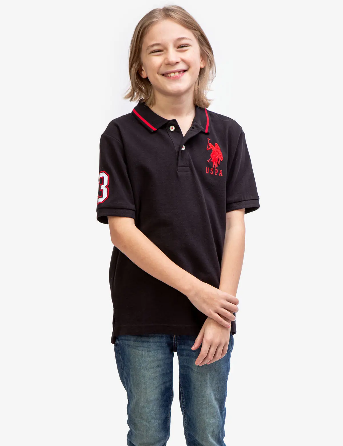 BOYS PIQUE SOLID POLO SHIRT image 4