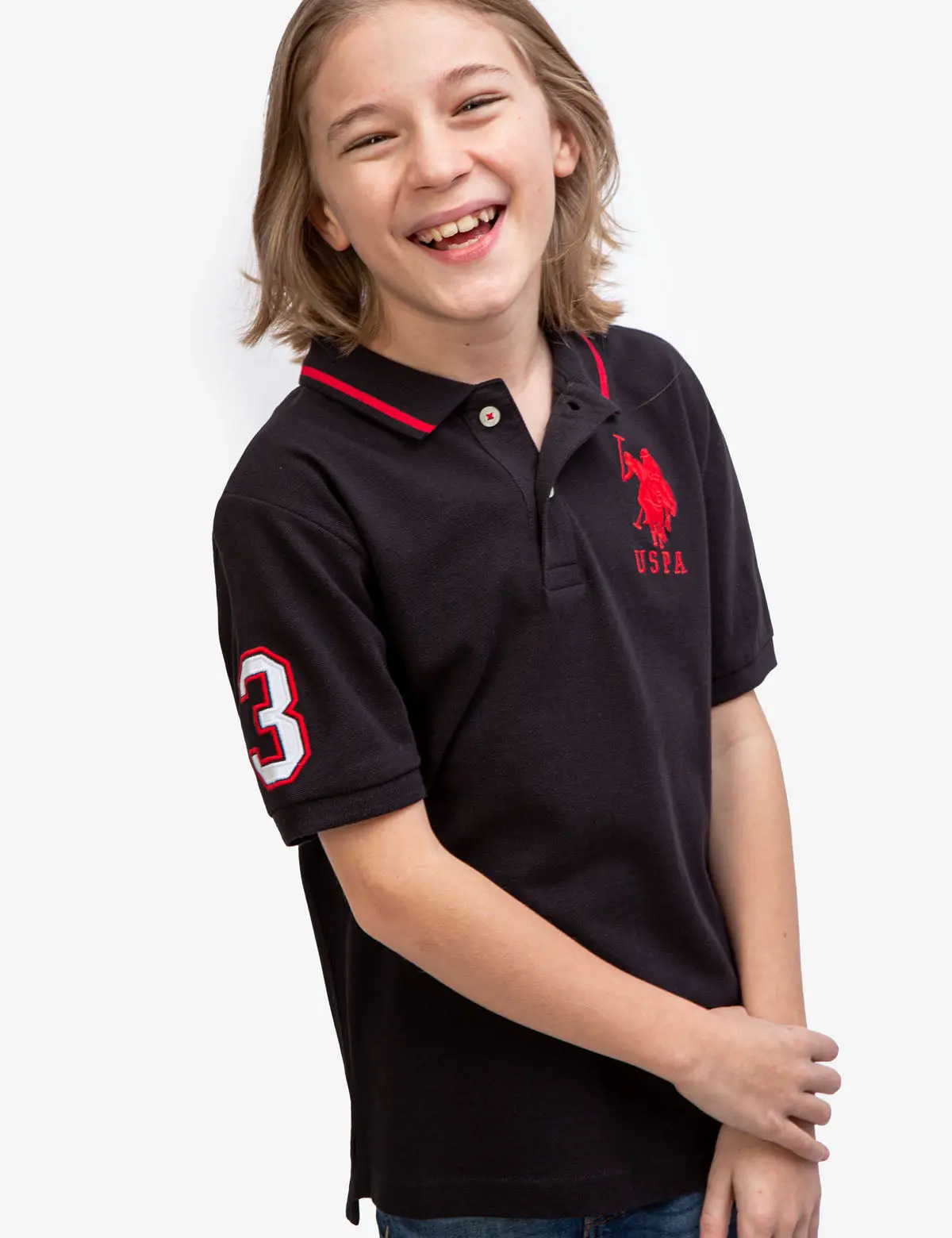 BOYS PIQUE SOLID POLO SHIRT image 5