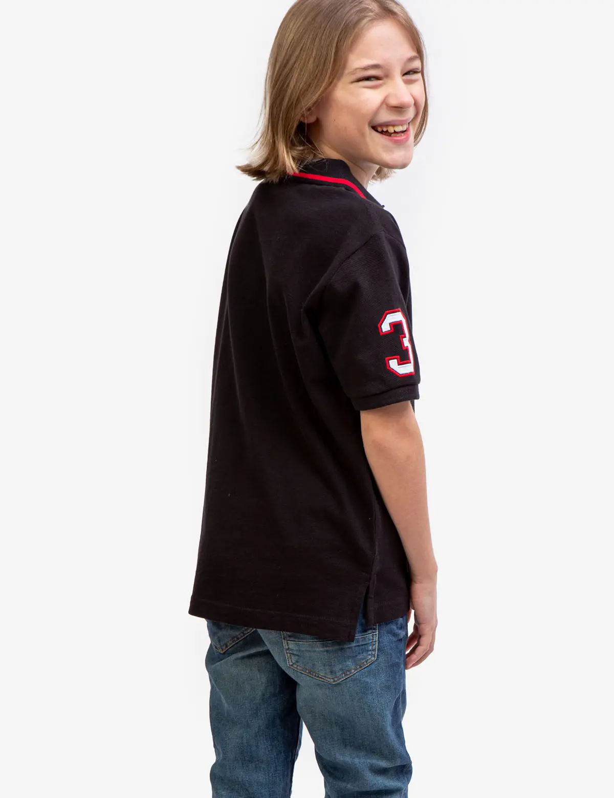 BOYS PIQUE SOLID POLO SHIRT image 8