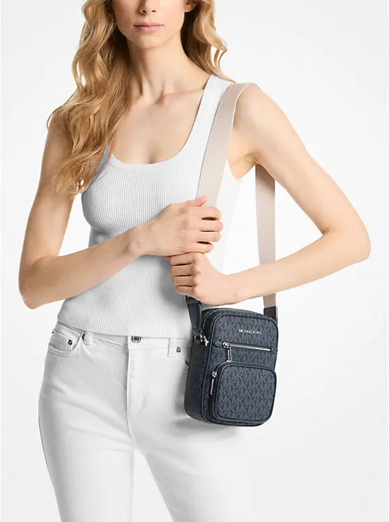 Jet Set Medium Signature Logo Crossbody Bag image 2