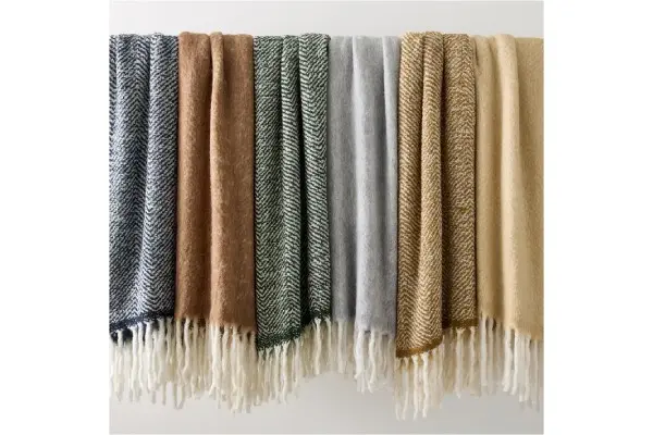 Brushed Herringbone Throw image