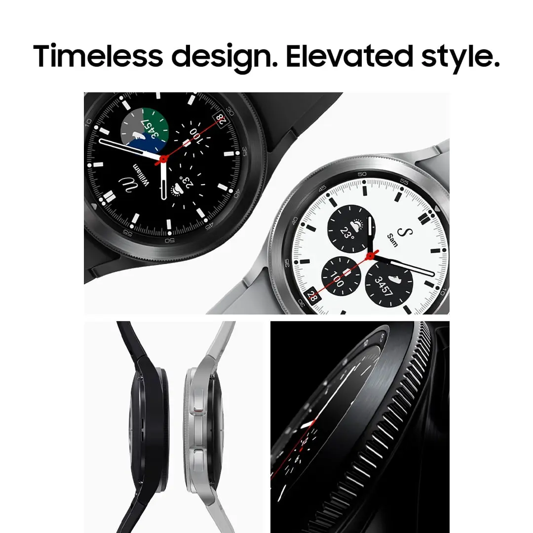 Samsung Galaxy Watch4 Classic Stainless Steel Smart Watch, 42mm, Bluetooth, Black image 4