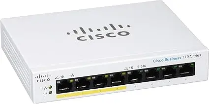 Cisco Business CBS110-8PP-D Unmanaged Switch | 8 Port GE | Partial PoE | Desktop | Ext PS | Limited Lifetime Protection (CBS110-8PP-D-NA) image 1