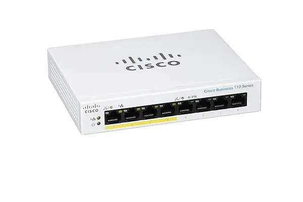 Cisco Business CBS110-8PP-D Unmanaged Switch | 8 Port GE | Partial PoE | Desktop | Ext PS | Limited Lifetime Protection (CBS110-8PP-D-NA) image