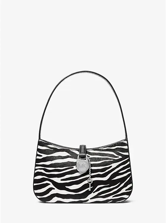 Lyra Small Zebra Print Calf Hair Pochette image 1