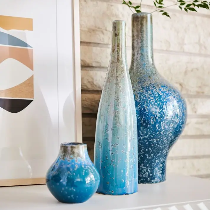 Reactive Glaze Ocean Ceramic Vases image 5