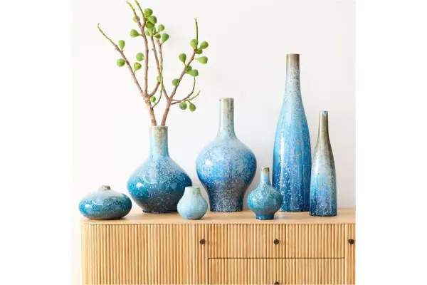 Reactive Glaze Ocean Ceramic Vases image