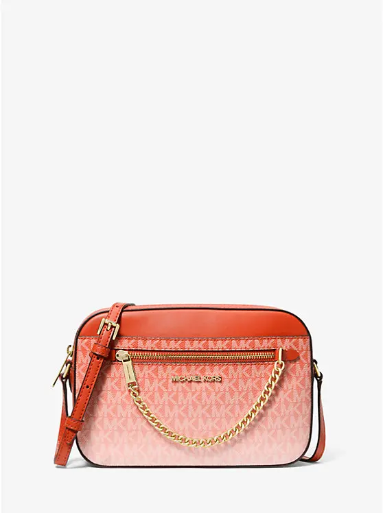 Jet Set Large Ombré Signature Logo Crossbody Bag image 3
